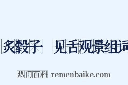 炙毂子·见舌观景组词是什么意思的图片